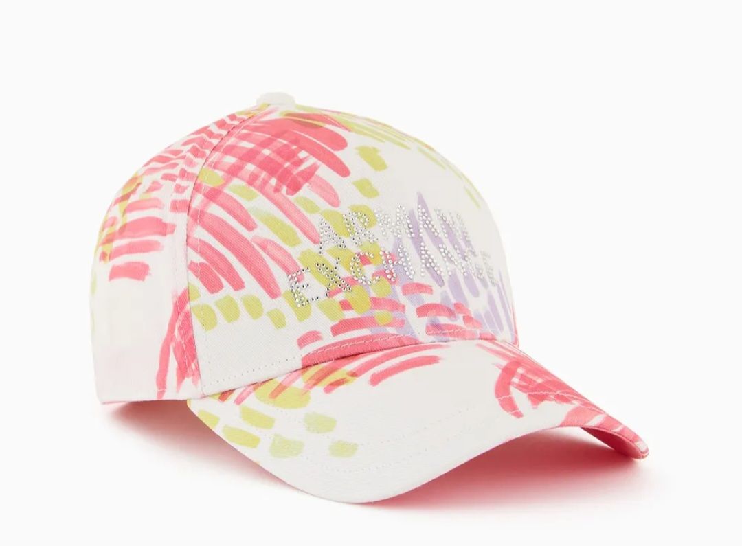 Armani Exchange Hat with visor floral patterned fabric