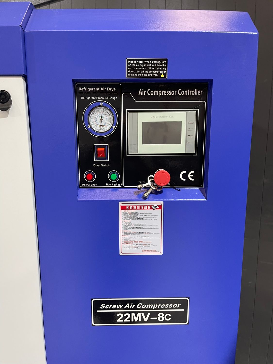 Combo - 30 Hp Screw Compressor + inbuilt Dryer and 500 Ltr Tank