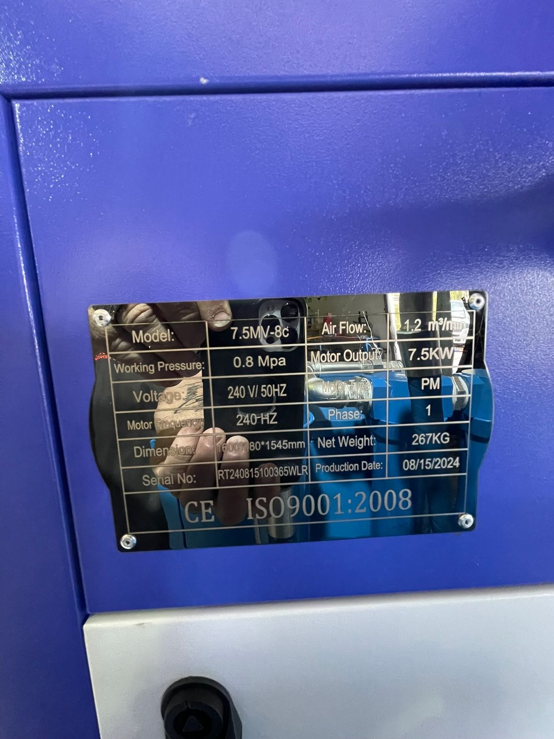 Combo - 20 Hp Screw Compressor + inbuilt Dryer and 300 Ltr Tank