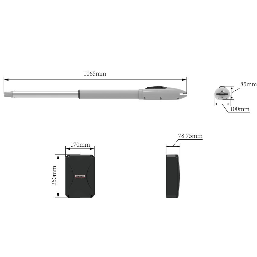 SINGLE Residential SWING GATE OPENER by GateXpert