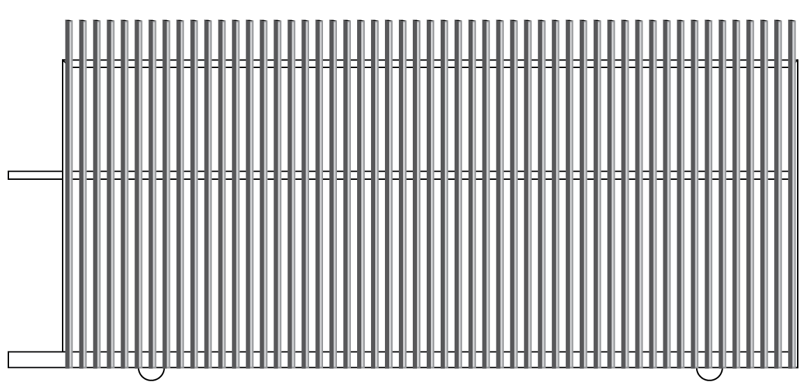 FACE WELD / RADIATOR / FIN STYLE Slat Style Sliding Gate 2100mm High
