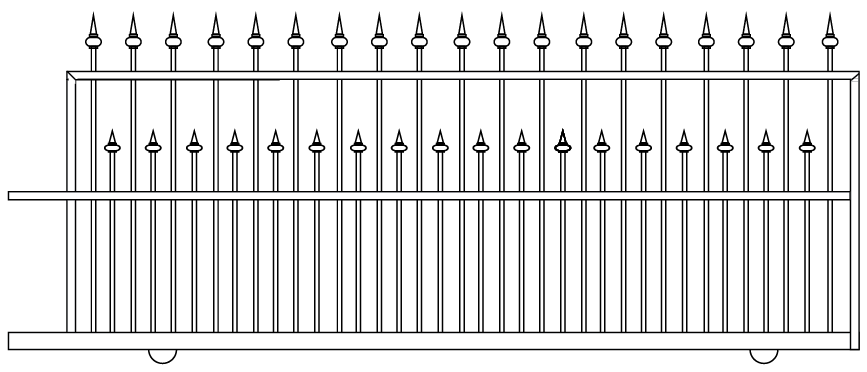 Round Tube 19mm Sliding Gate 1800mm High