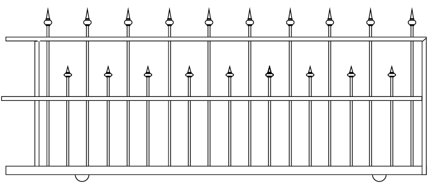 Round Tube 19mm Sliding Gate 1800mm High