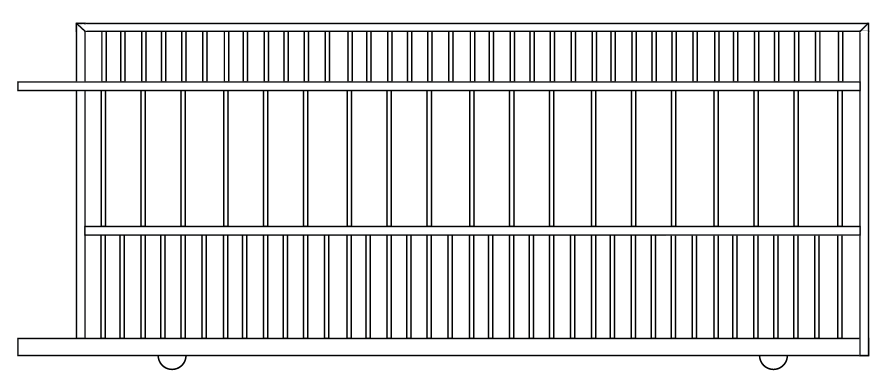 Round Tube 19mm Sliding Gate 1800mm High
