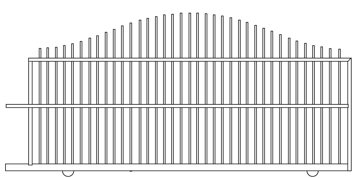 Round Tube 19mm Sliding Gate 1800mm High