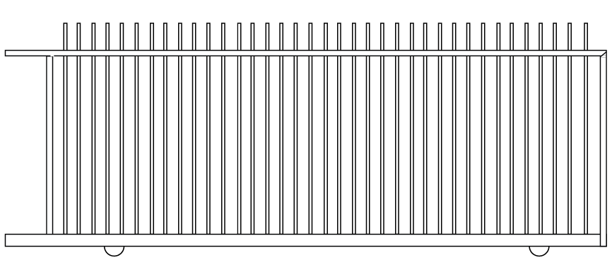 Round Tube 19mm Sliding Gate 1800mm High
