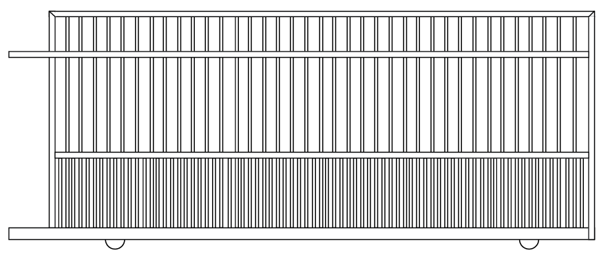 Round Tube 19mm Sliding Gate 1800mm High