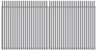 FACE WELD / RADIATOR / FIN STYLE Slat Style Double Swing Gates  1500mm High