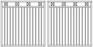 Round Tube 19mm Double Swing Gates 1500mm High
