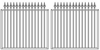 Round Tube 19mm Double Swing Gates 1500mm High