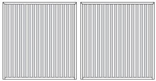 Slat Style Double Swing Gates 2100mm High