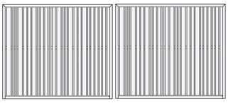 Slat Style Double Swing Gates 2100mm High
