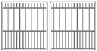 Round Tube 19mm Double Swing Gates 1500mm High