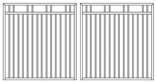 Round Tube 19mm Double Swing Gates 2100mm High
