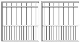 Round Tube 19mm Double Swing Gates 2100mm High