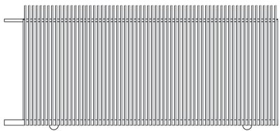 FACE WELD / RADIATOR / FIN STYLE Slat Style Sliding Gate 1800mm High