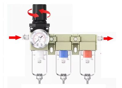 Three Stage Oil Water Regulator-Manual Drain