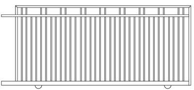 Round Tube 19mm Sliding Gate 1800mm High