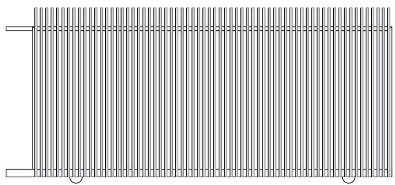 FACE WELD / RADIATOR / FIN STYLE Slat Style Sliding Gate 1500mm High