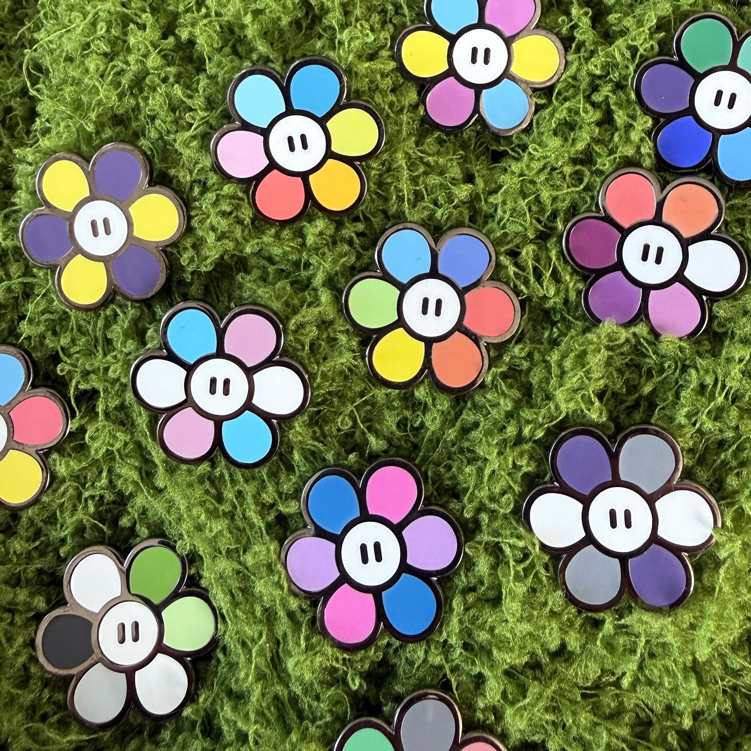 Pride Flower Power Up - Enamel Pins