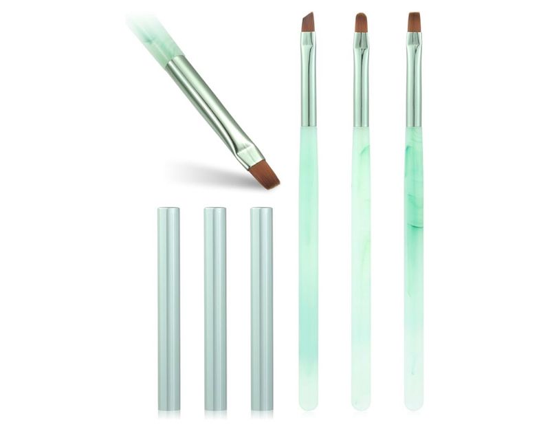 3 PC Nail Clean Up Brushes Set