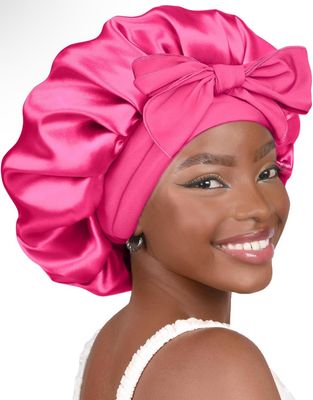 Silk Bonnet With Tie Band