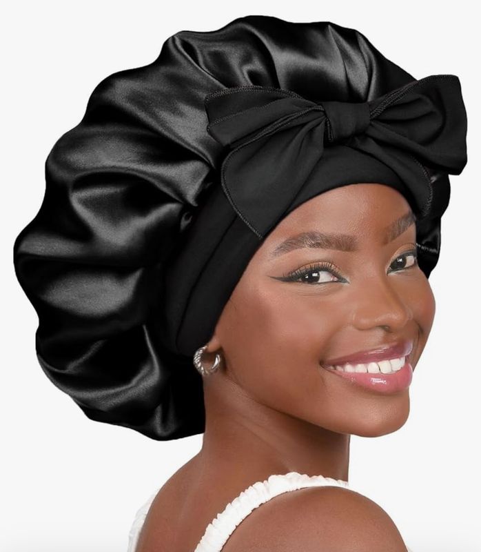 Silk Bonnet With Tie Band