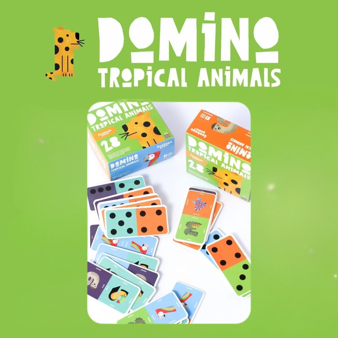 Guabaya Games - Domino Tropical Animals (Juego de mesa Nacional)
