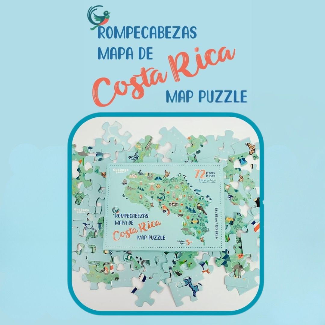 Guabaya Games - Rompecabezas de Costa Rica (Juego de mesa Nacional)