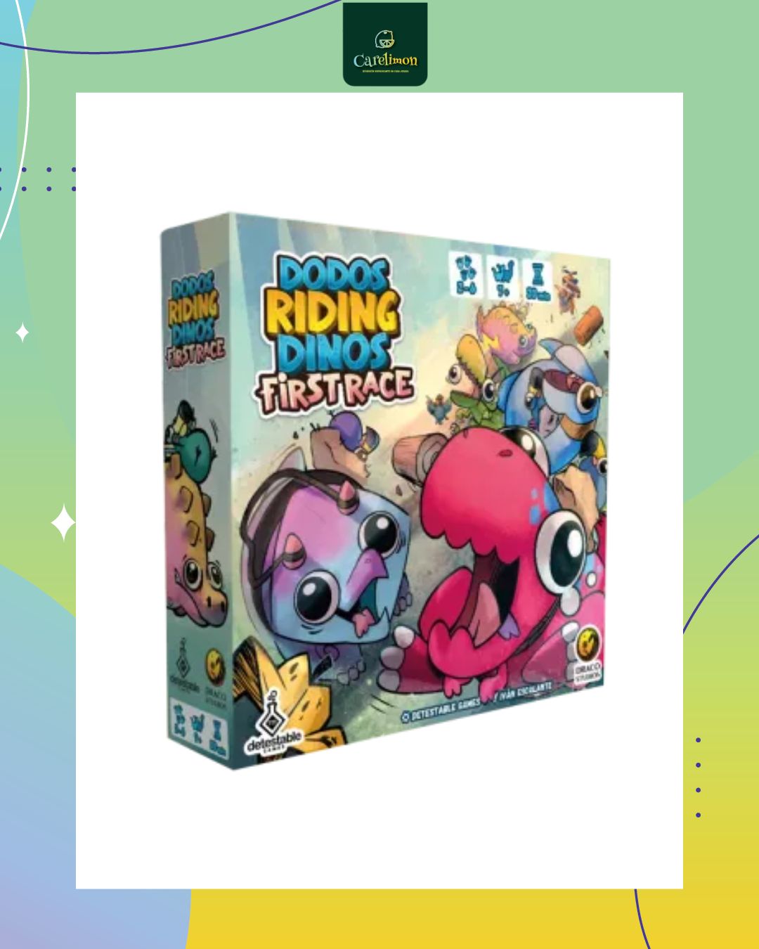 Dodos Riding Dinos - First Race - Juego de mesa Costa Rica - Carelimon Games