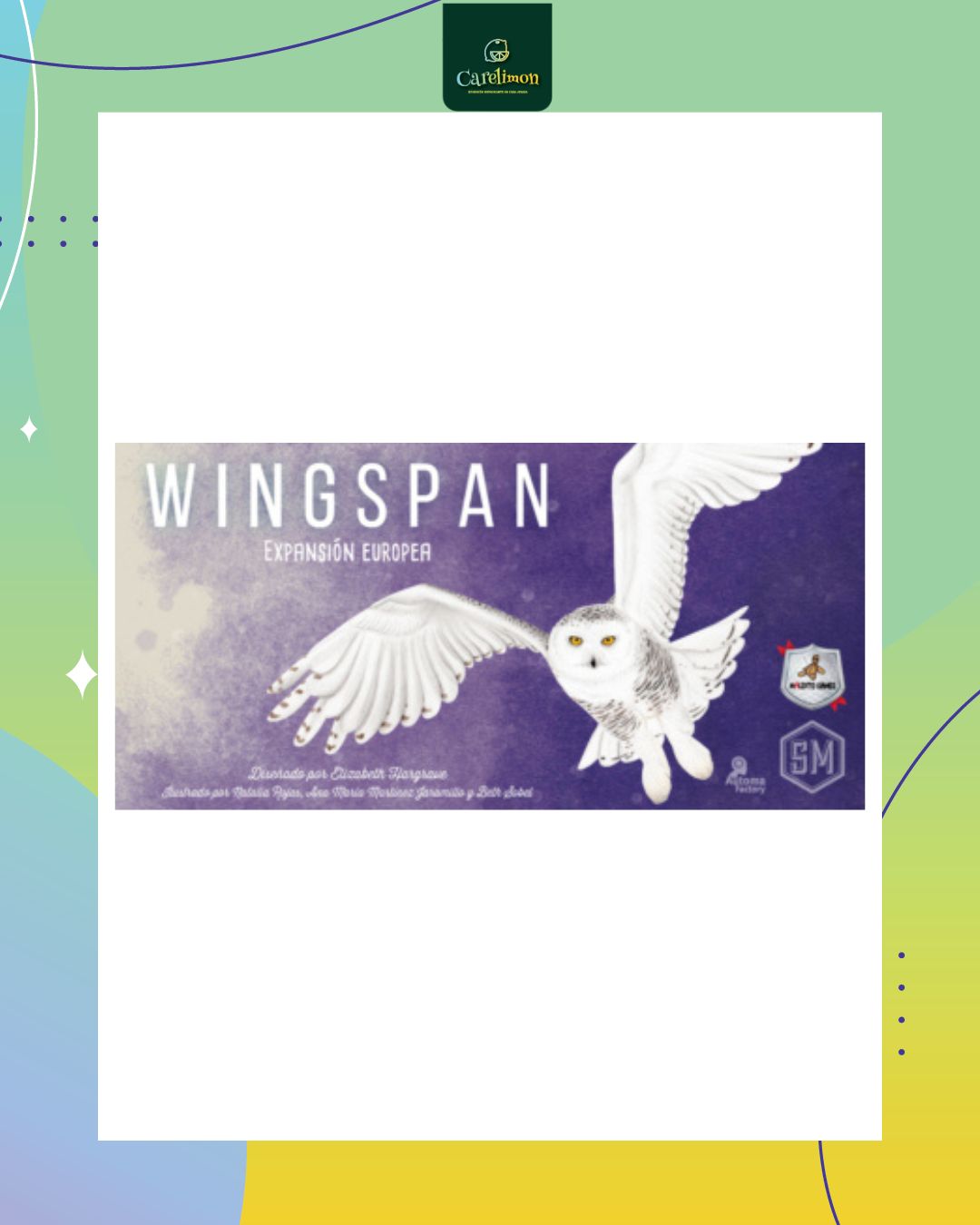 Wingspan - Expansión Europea  - Juego de mesa Costa Rica - Carelimon Games