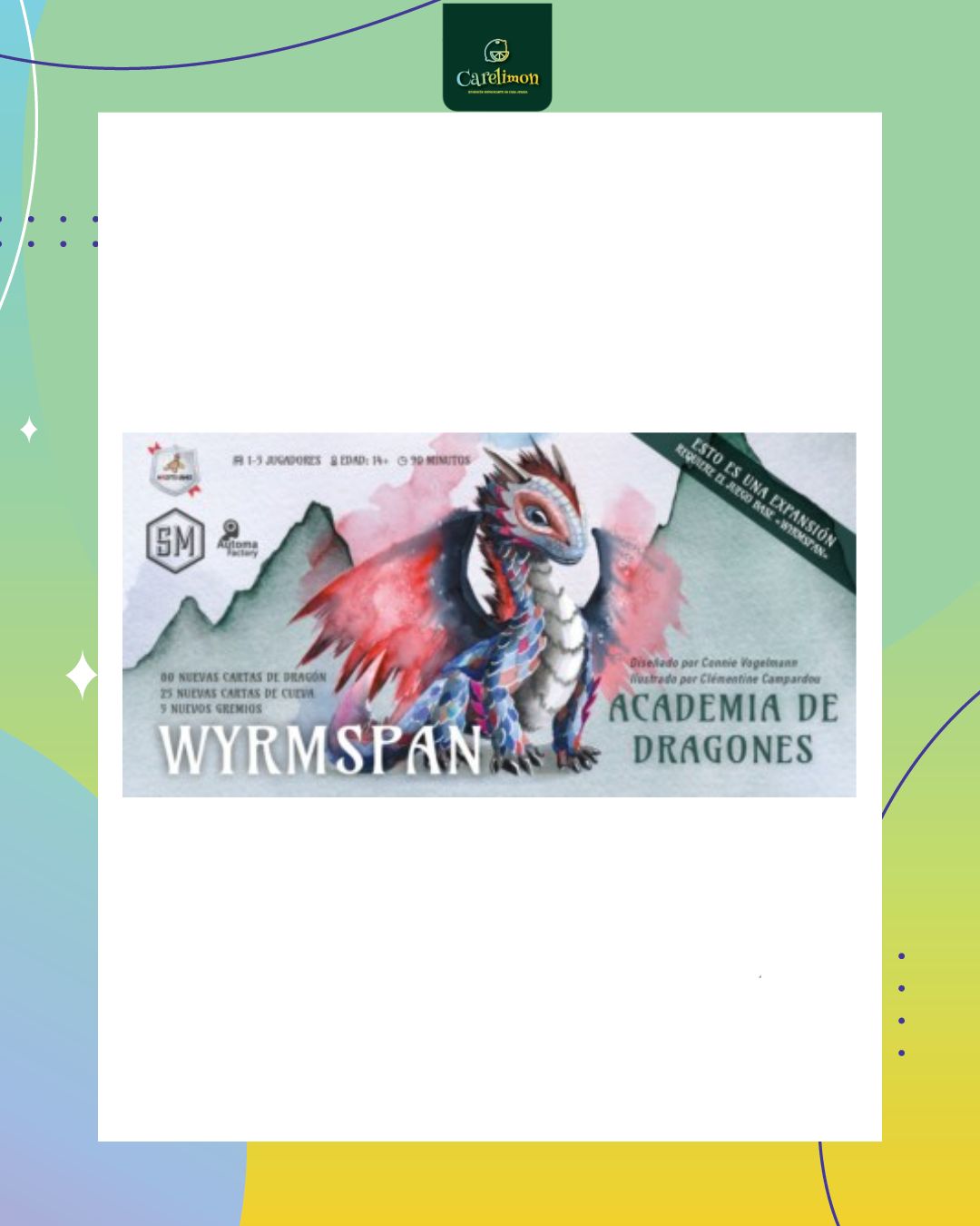 Wyrmspan - Academia de Dragones - Juego de mesa Costa Rica - Carelimon Games