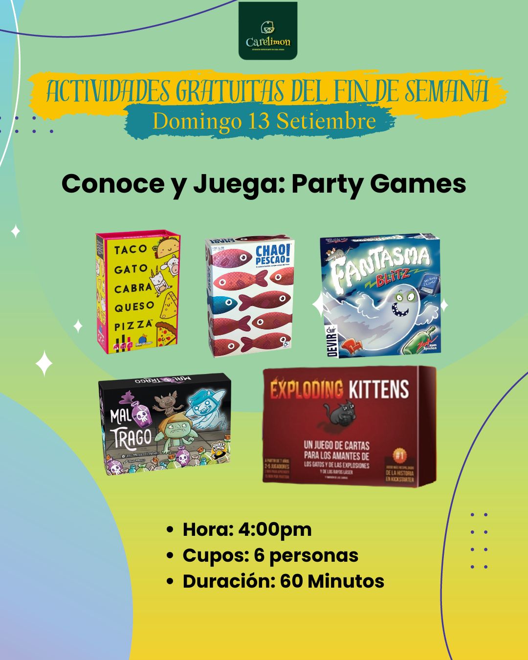 Evento - Domingo 13 - Party Games