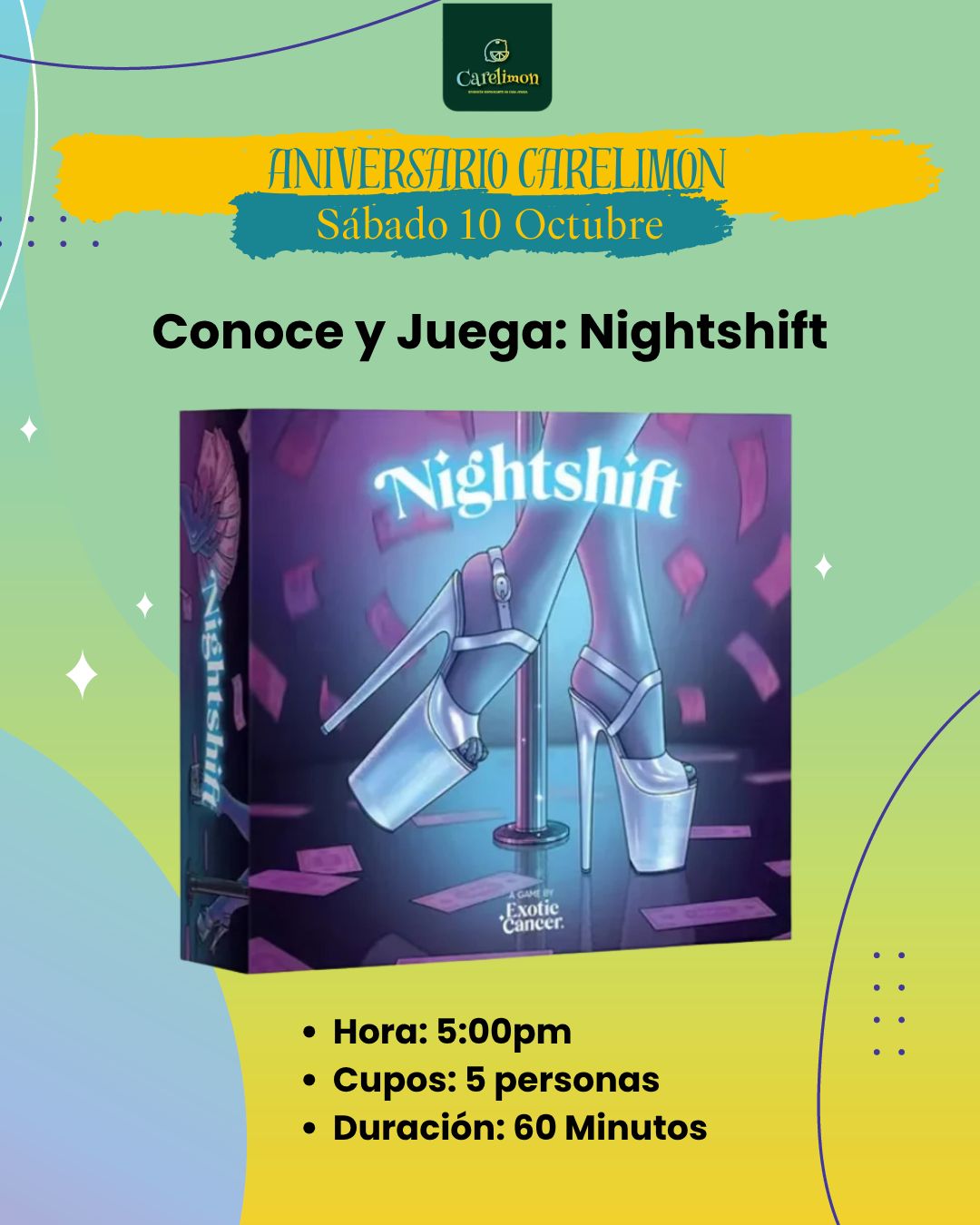 Evento Aniversario - Juega Nightshift