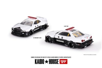 Nissan Skyline GT-R (R34) Kaido Works V2 Aero (Japan Police) 1/64