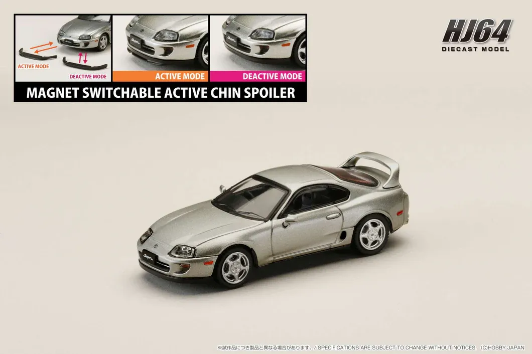 Toyota Supra JZA80 Silver Graphite 1/64