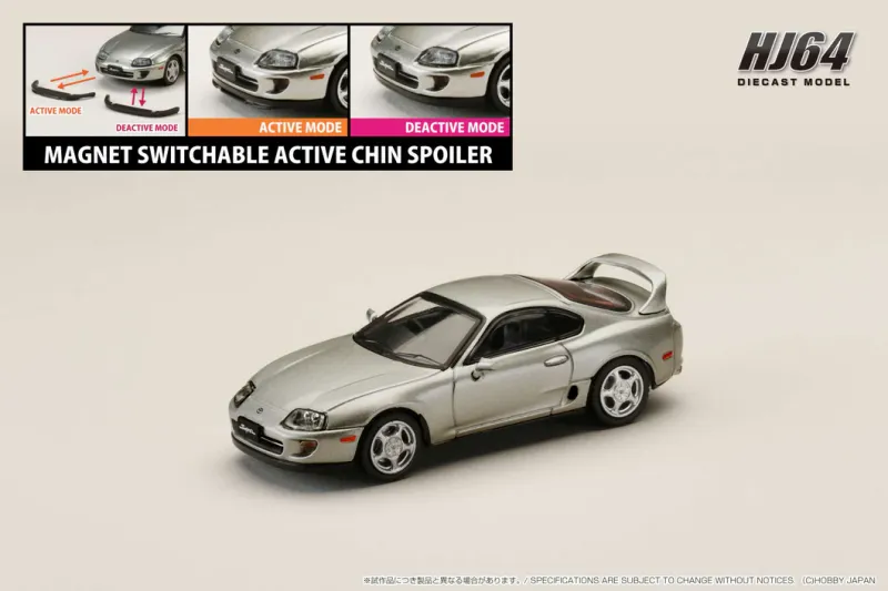 Toyota Supra JZA80 Silver Graphite 1/64
