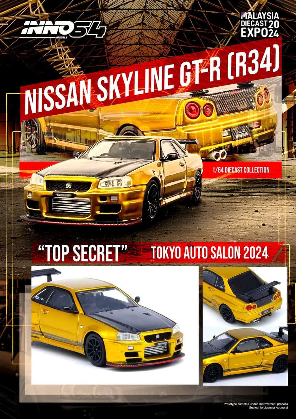 Nissan Skyline GT-R R34 Top Secret 1/64