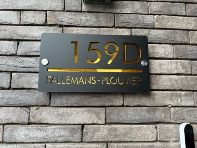 Huisnummer: Rechthoek - Nr &amp; Eigen tekst (35cm x 19cm)