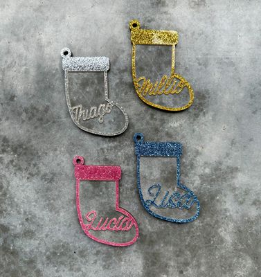 Kerstsok - Gepersonaliseerd met naam (1 laags)