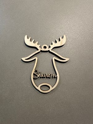 Rendier - Silhouette - Gepersonaliseerd met naam