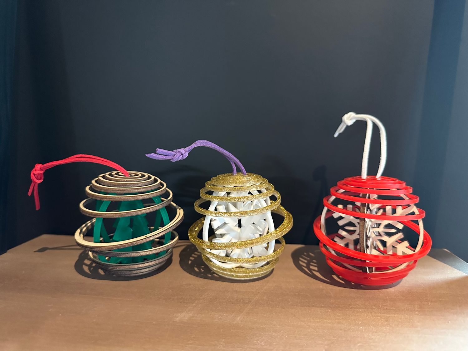 Kerstbal Spiraal - Rond