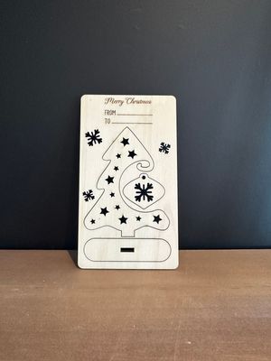 Kerstkaart - 3D Kerstboom met hanger