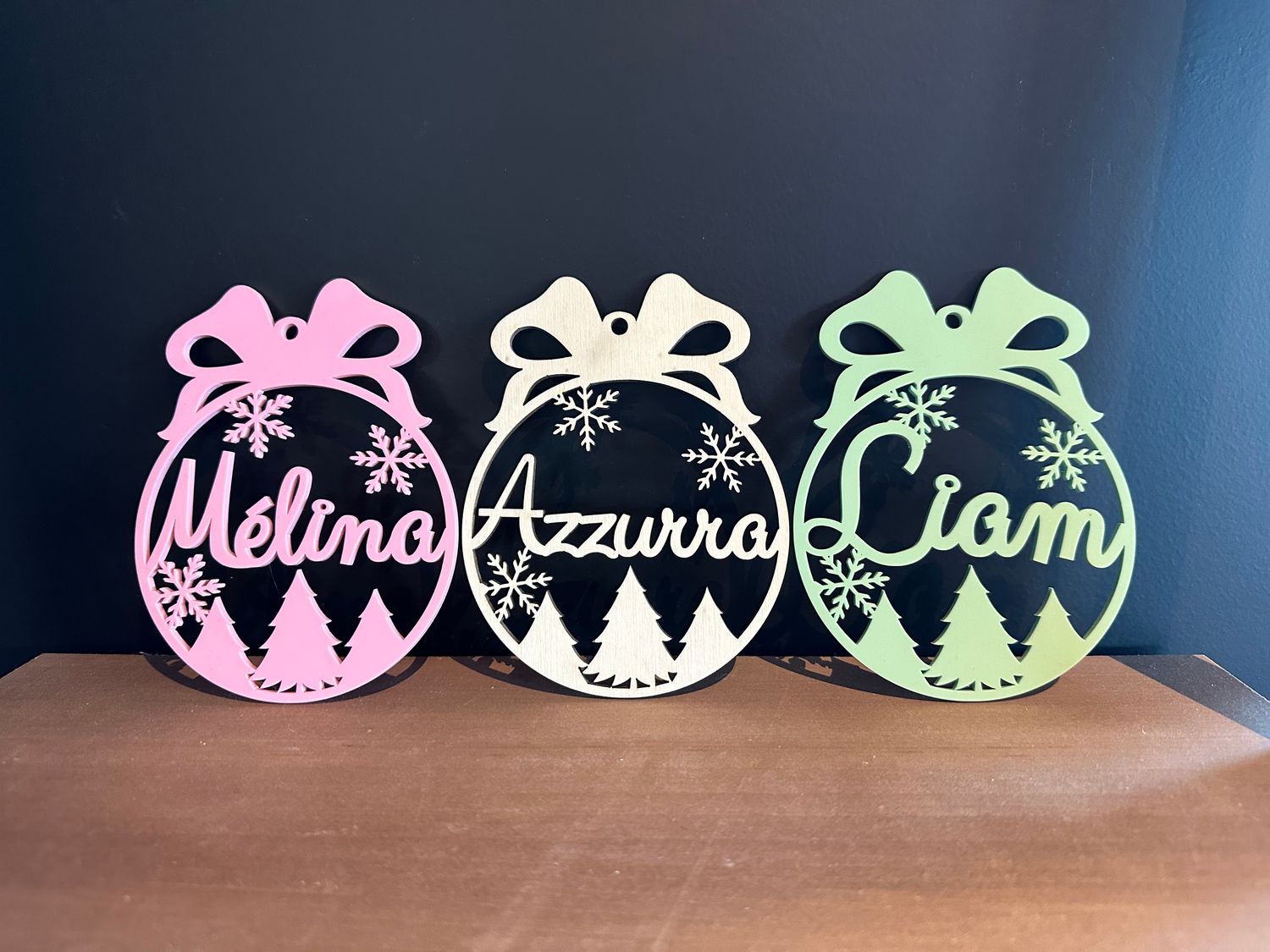 Kerstbal - Strik - Gepersonaliseerd met naam
