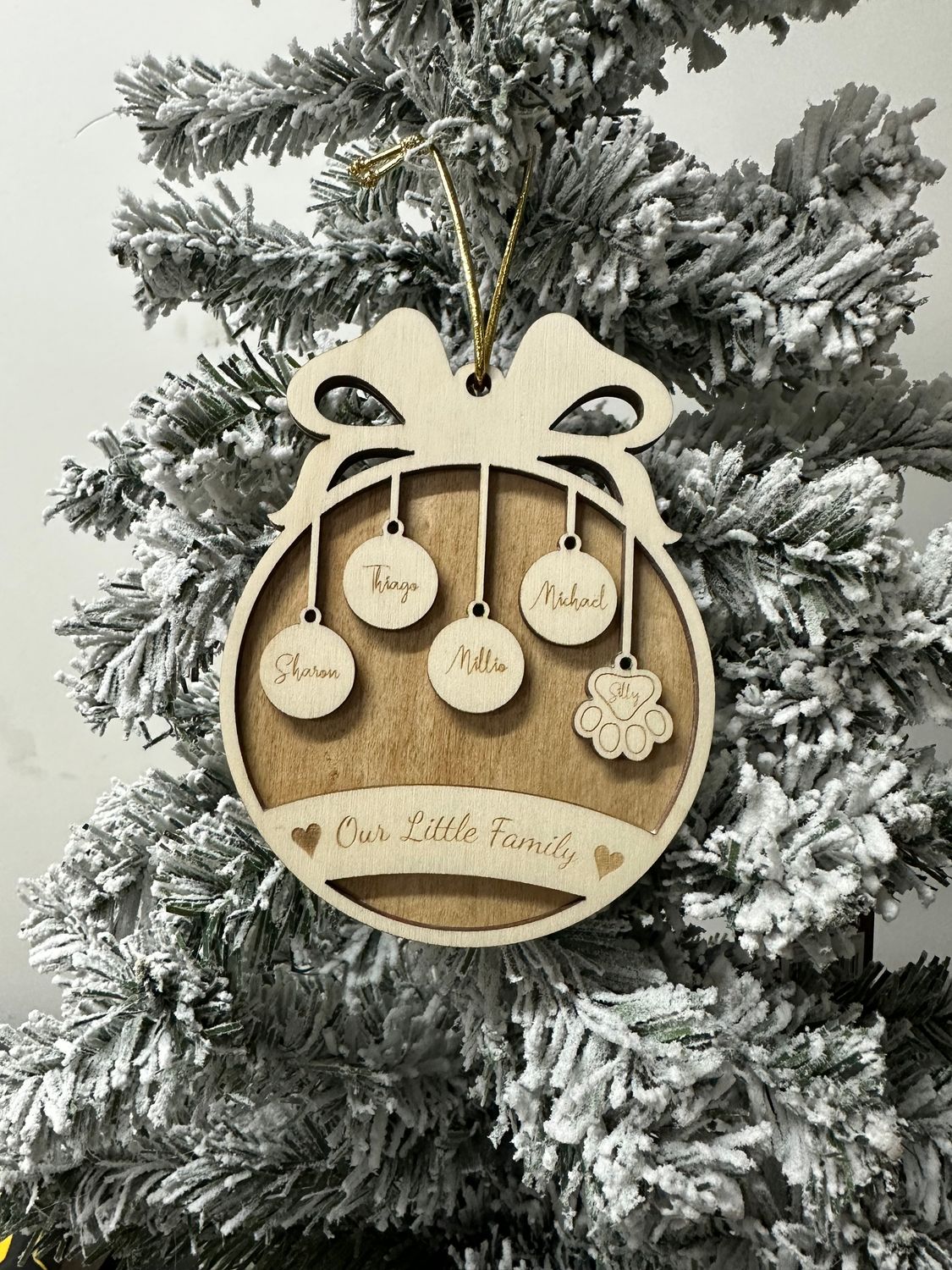 Kerstbal - Gepersonaliseerd voor Familie