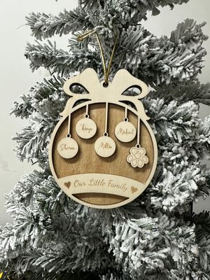 Kerstbal - Gepersonaliseerd voor Familie
