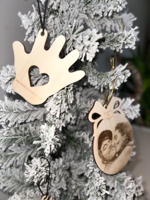 COMBI - 10 Kersthandjes en Foto Kerstbal - Helpende Handjes