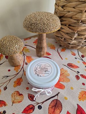 ŚLIWKA &amp; FREZJA zapachowa świeca sojowa z drewnianym knotem 235 ml