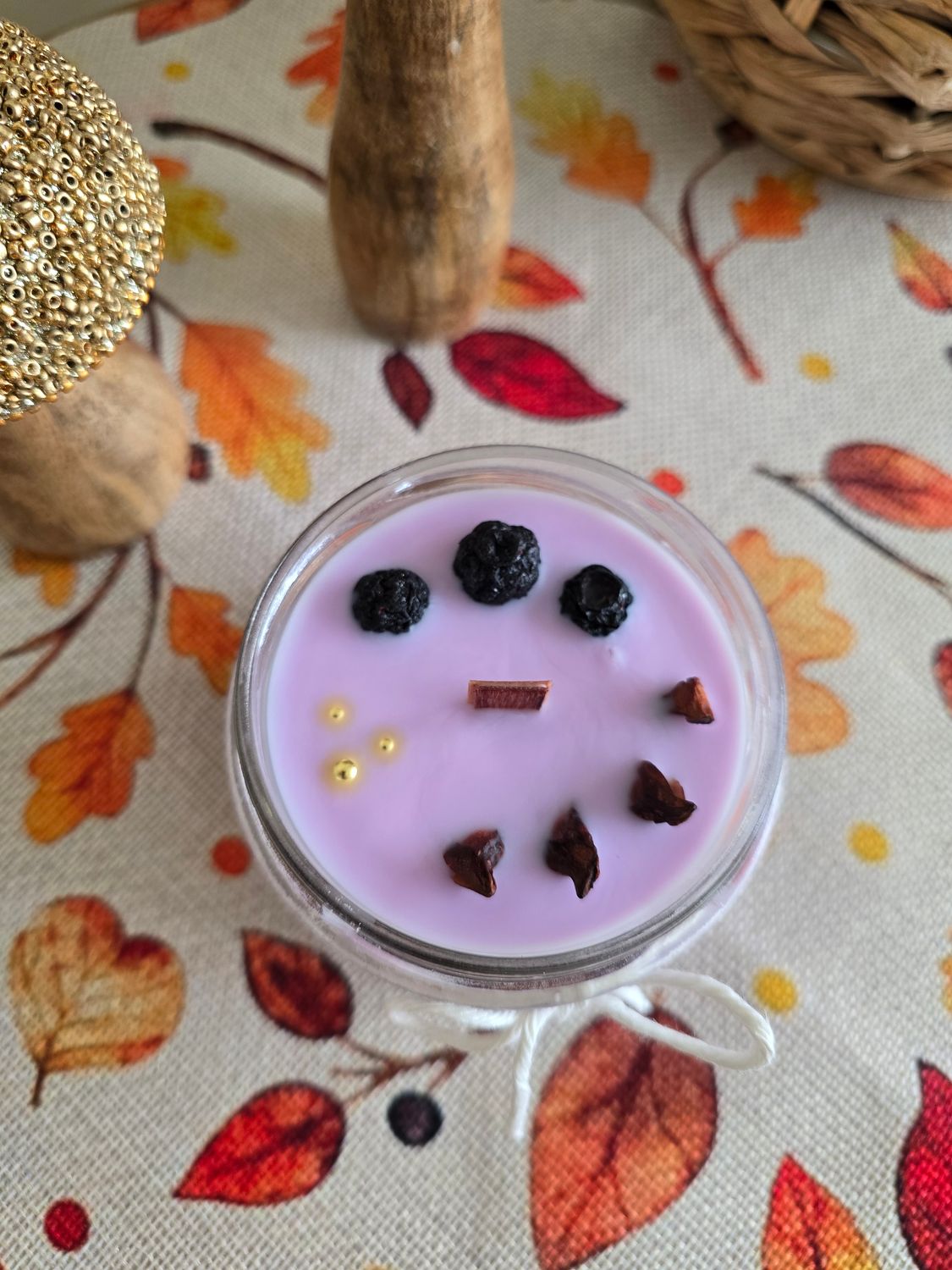 ŚLIWKA zapachowa świeca sojowa z drewnianym knotem 235 ml