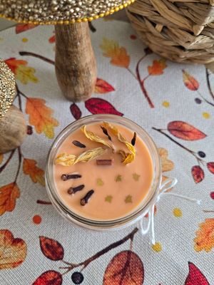 PUMPKIN WOOD zapachowa świeca sojowa z drewnianym knotem 235 ml